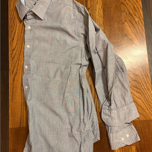 Nautica Light Gray Men's Dress Shirt - Picture 3 of 3